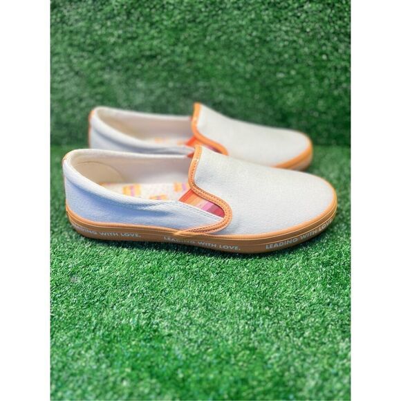 Sperry Womens Crest TG Pride Ivory Slip-On Sneakers Size 8.5W STS88747 - Picture 3 of 10